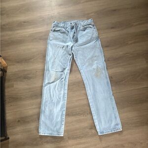 Wrangler Men's Light Blue Straight Jeans